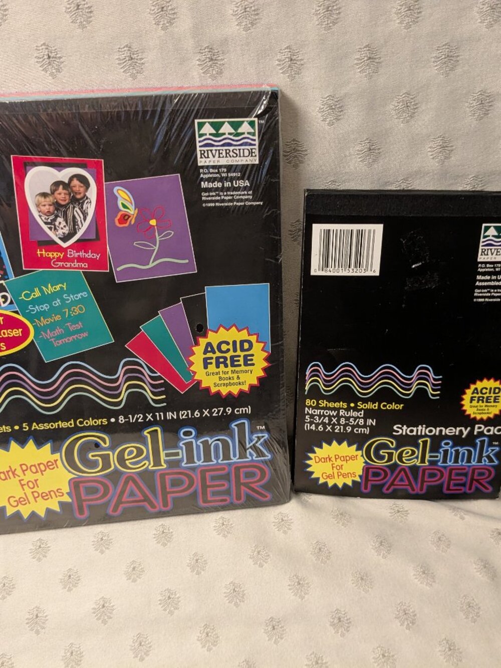 New!  Two Packs of Gel Ink Paper